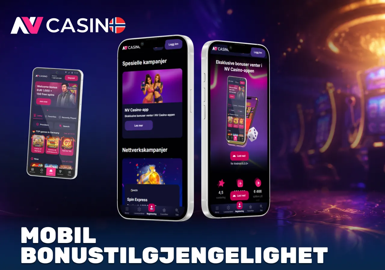 Eksklusive mobilbonuser og kampanjer tilgjengelig i appen for Android og iPhone.